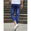 Men's Solid Casual Jeans,Cotton Blue-6