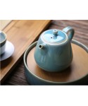 Hare's Fur Glaze Teapot-Green
